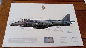 Harrier GR.5. 1 Sqn RAF Wittering Signed Print. 