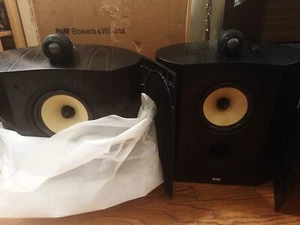 In Box! B&W Bowers & Wilkins Nautilus SCM-1 Black Surrounds w/ wall mount (PAIR) - Picture 1 of 9