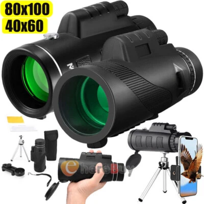Telescopio monocular militar con zoom HD de 80x100, visión diurna, para caza y - Image 1 of 4