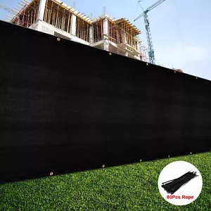 Valla exterior de 4' 5' 6' 8' de alto cubierta de pantalla de privacidad parabrisas malla jardín - Imagen 1 de 17