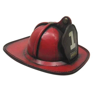 Dakota Appealing Ornament Ceramic Model Firemans Hat in Stylish Red Colour - Picture 1 of 1
