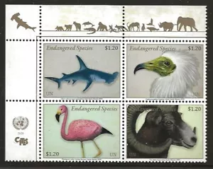 UN Scott #NY 1232-35, Inscription Block 2020 Complete Set FVF MNH - Picture 1 of 1