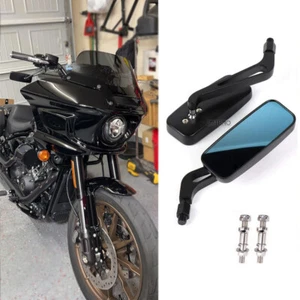 Espejos retrovisores rectangulares para motocicleta para Harley Dyna Street Wide Glide Low Rider ST - Imagen 1 de 16