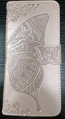 Funda Cartera Cuero para Samsung Galaxy A10S Mariposa Oro Rosa SD Foto 1 de 4