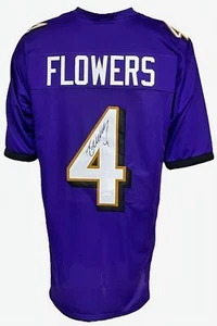 Baltimore Ravens Zay Flowers Autographed Pro Style Purple Jersey JSA Authenti... - Picture 1 of 1