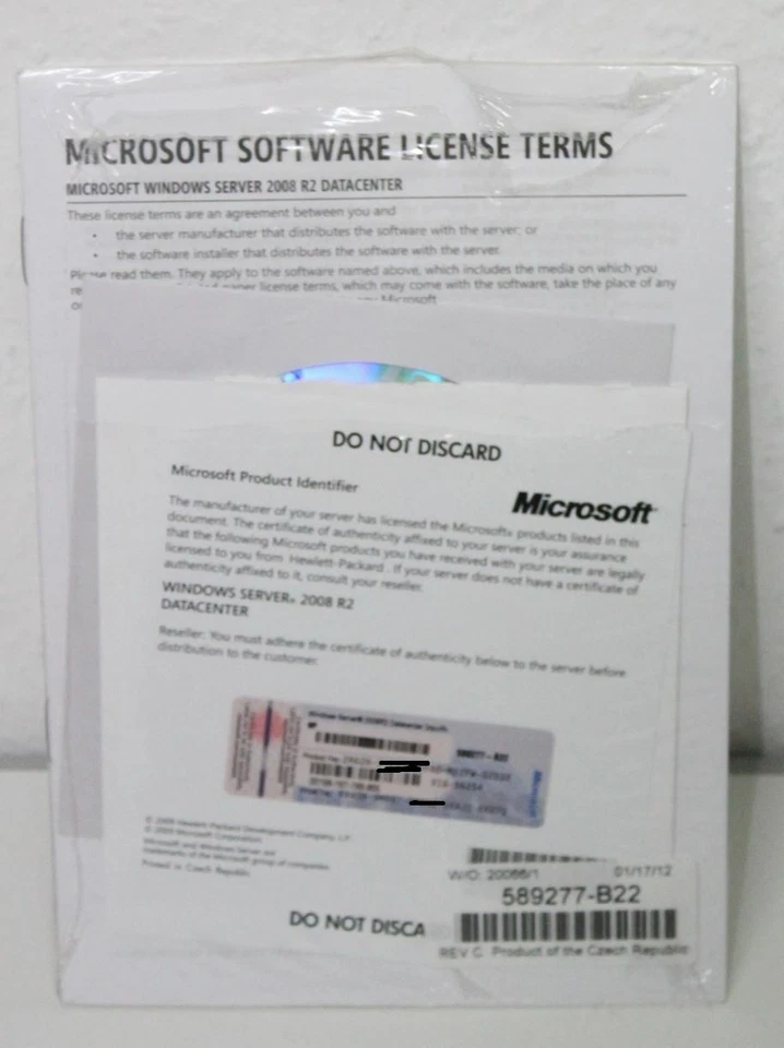 Microsoft Windows Server 2008 R2 Datacenter - 2CPU - HP ROK - Englisch - Bild 1 von 1