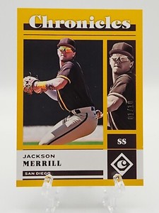 2023 Panini Chronicles Baseball /10 Jackson Merrill Chronicles Yellow 