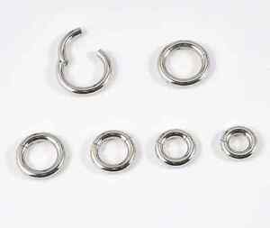 1PC 12g - 2g Hinged Segment Ring Heavy Gauge Thick Earing Sleeper Clicker Hoop