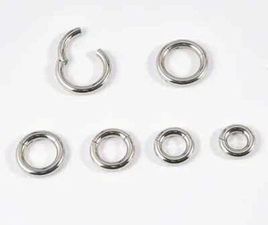 1PC 12g - 2g Hinged Segment Ring Heavy Gauge Thick Earing Sleeper Clicker Hoop - Picture 1 of 9