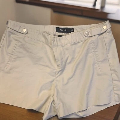 Torrid Khaki Shorts Size 16  - Image 1 of 4