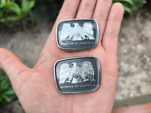 Honda Of America Emblem Badge Logo on C pillar Accord Civic GENUINE 1 pair/2pcs. - Picture 1 of 17