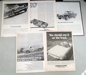 1962 1963 / Sunbeam Alpine Ad Lot / Lot of 5 Different Original Ads - Picture 1 of 1