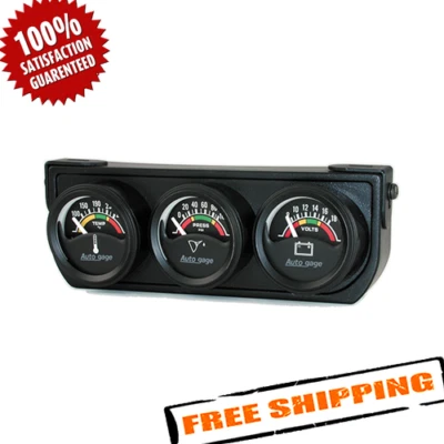 Medidor automático 2391 1,5" Autogage calibre 3 presión de aceite/voltímetro/temperatura del agua Foto 1 de 3