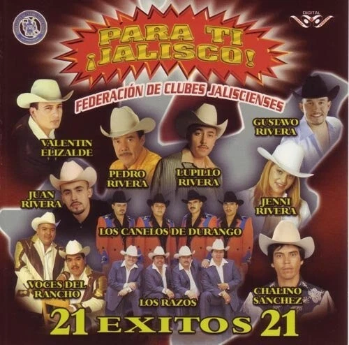 Para Ti Jalisco - 21 Exitos  (CD) New, Valentin Elizalde, Jenny Rivera, Chalino - Image 1 of 1