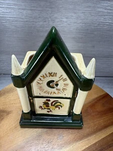 Metlox Poppytrail Green HOMESTEAD PROVINCIAL Steeple Clock  - Picture 1 of 6