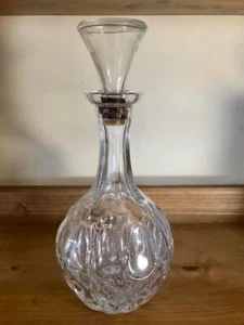 Large Heavy Cut Clear Glassl Decanter - Picture 1 of 5