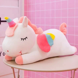 New White Sleeping 11.8inch Unicorn Doll Plush Toy US Seller Free Shipping - Picture 1 of 1