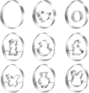 9 Stück Linzer Ausstecher Ostern, Plätzchen, Spitzbuben Ausstechform Ostern, Lin - Bild 1 von 7