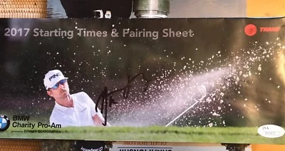 Aaron Rodgers Autographed Signed BMW Pro-Am Pairing Sheet JSA Packers - Image 1 of 3