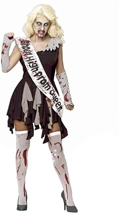 Halloween Ladies 3 Piece Bloody High School Ghoul Dress - Image 1 of 1