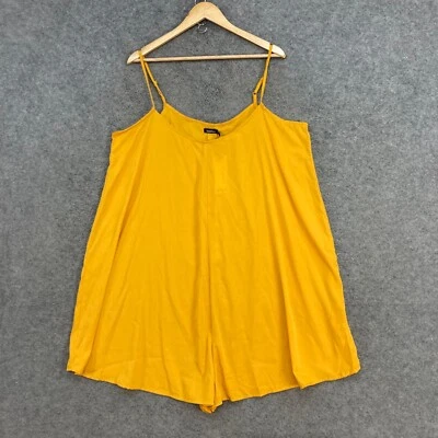 NUEVO Traje de Juego Boohoo para Mujer 18 Amarillo Sin Mangas Cuello Redondo Columpio 5116 Foto 1 de 4
