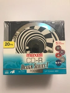 CD-R DesIgn Series 1 20 Pack Maxell 700MB 48x - Picture 1 of 6