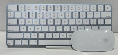 Apple A2450 & A1657 Bluetooth Wireless Blue Magic Keyboard and Mouse Bundle - Image 1 of 4