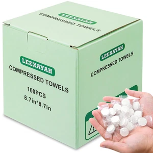 100 PCS Compressed Towel, Portable Compressed Towel Tablets, Compressed Hand ... - Picture 1 of 6