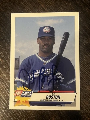 1993 ProCards Minor League #1885 D.J. Boston Autograph (AU) Hagerstown Suns - Image 1 of 2