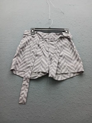 Nike Golf Mujeres 2 Pantalones Cortos Gris Chevron Tour Performance Dri-Fit Cinturón Atlético Foto 1 de 4