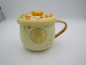 Starbucks Osmanthus Flower Coffee Mug, Golden , Copper Seal with Lid. Autumn - Picture 1 of 9