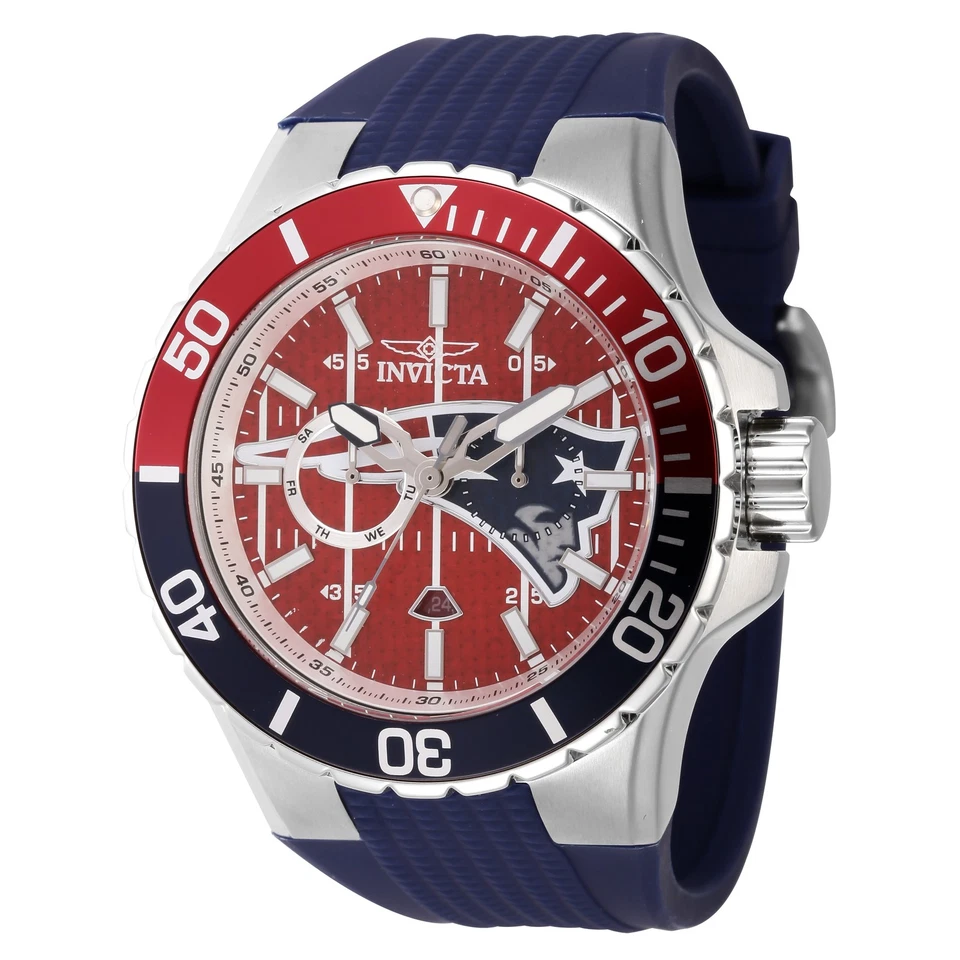 Invicta Herren NFL New England Patriots 50mm Quarz Uhr IN-45406 - Bild 1 von 1