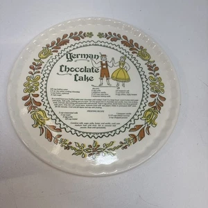 ROYAL CHINA CO. 11.5" German Chocolate Cake Recipe Plate/ Platter 1983 - Picture 1 of 3
