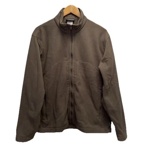 Patagonia Synchilla Men's Size Medium Full Zip Brown/Green Fleece L/S Jacket euc - Picture 1 of 5