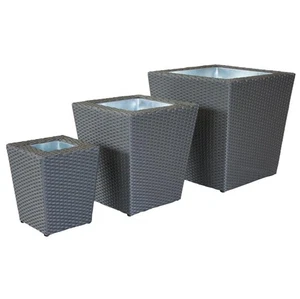 Pflanzkübel Mindanao grau-braun 3er Set - Bild 1 von 4