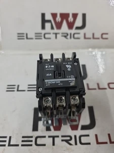 Eaton C25DNF340 Definite Purpose Contactor 40A 3Pole 600VAC HVAC 24V COIL - Picture 1 of 2
