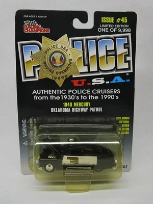 Racing Champions Police USA 1949 Mercury Oklahoma Highway Patrol #45 1:55 Scle - Image 1 of 2
