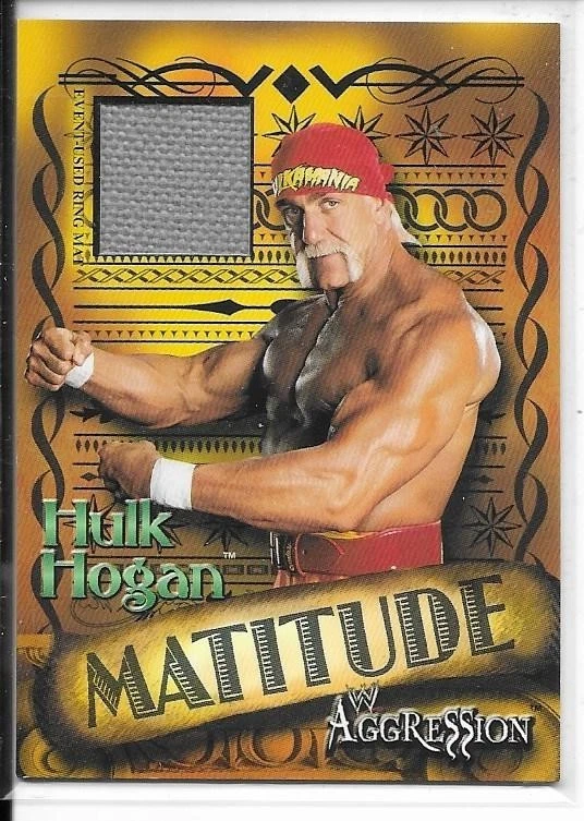 Hulk Hogan Matitude Mat Relic WWE Aggression Fleer 2003 Wrestling Card - Image 1 of 1