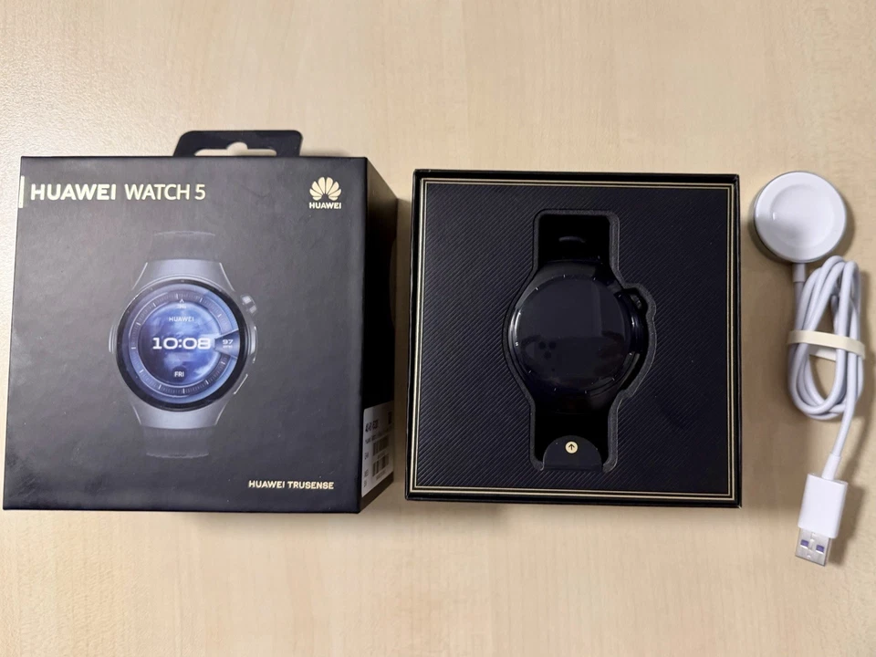 Huawei Watch 5 Schwarz Fluoroelastomer 1.5" OLED LTE eSIM Android iOS OVP NEUW. - Bild 1 von 4
