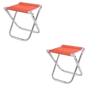  2 Count Tragbarer Campinghocker Klapphocker Im Freien Faltbarer Campingstuhl - Bild 1 von 12