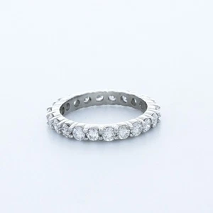 Klassisches Ewigkeitsband 1 kt I SI1 runder Erdabbau zertifizierte Diamanten 14 kt Gold - Bild 1 von 13