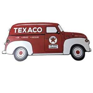 Letrero vintage de porcelana de gasolina Texaco - Letrero de bomba de gasolina de camión de grasa Texas - Imagen 1 de 15