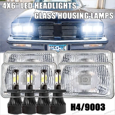 Faros LED 4x6" haz alto/bajo H4 para Oldsmobile Cutlass Supreme 1976-1988 Foto 1 de 4