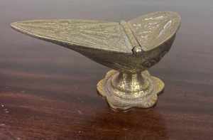 Vintage schwer Messing katholische Kirche Altar Räucherboot 5" Patina elegant Boho - Bild 1 von 17