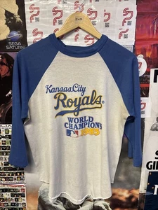 🔥🔥Vintage 1985 Kansas City Royals World Champions T-Shirt Sz Large Original - Picture 1 of 7