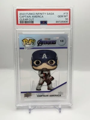 Captain America 2023 Funko MARVEL UD Infinity Saga 13 Clear Cut SSP PSA 10 - Image 1 of 2