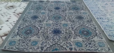 CREAM / L GREY 8'-0" x 10'-0" Back Stain Rug, Reduced Price 1172787213 MAD600C-8 - Image 1 of 4