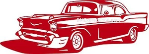 1957 Chevy Bel Air Chevrolet 57 Style B Vinyl Decal Your Color Choice Sticker - Picture 1 of 1