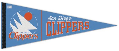 SAN DIEGO CLIPPERS Retro-1978-82-Style Premium Felt NBA Classic PENNANT Cover
