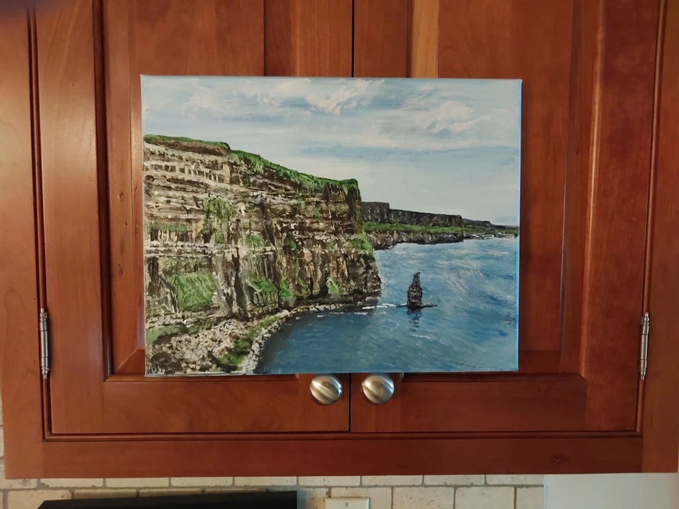 Pintura Los acantilados de Moher, arte original, arte irlandés Foto 1 de 1